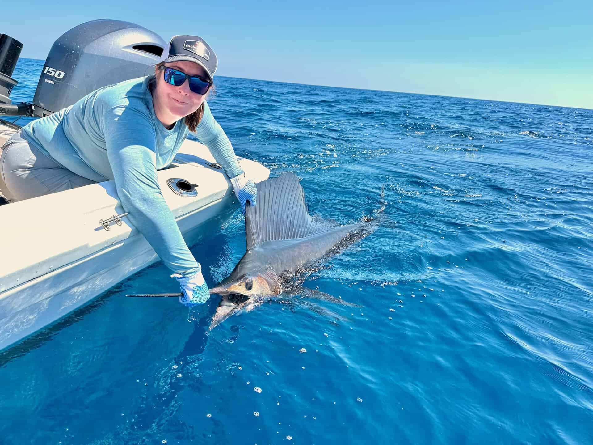 lady angler sailfish costa rica