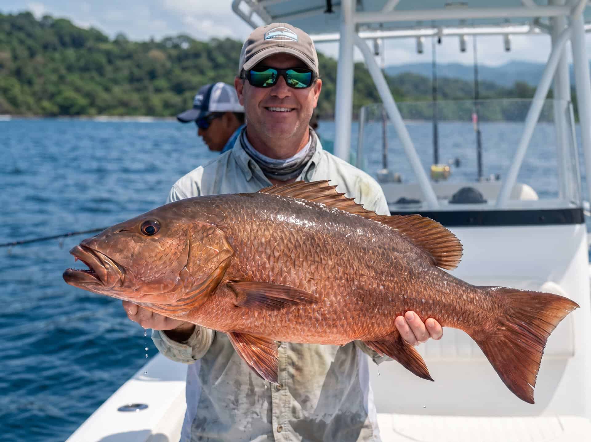 Cubera Snapper caught on an inshore fishing charter in Quepos, Costa Rica