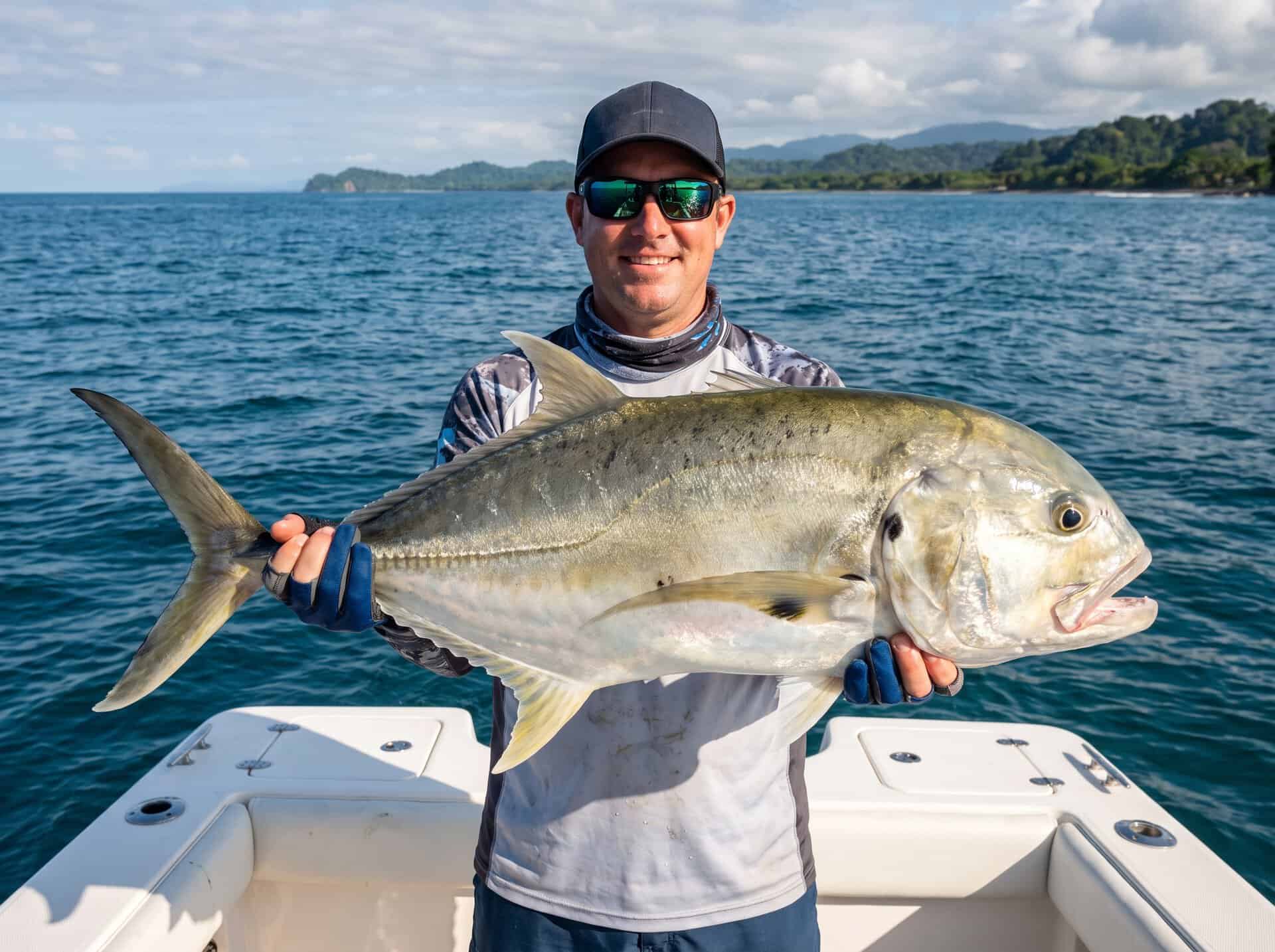 Jack Crevalle caught on an inshore fishing charter in Quepos, Costa Rica